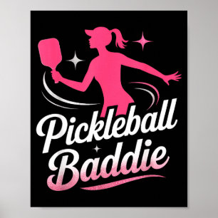Póster Amante del deporte sassy pickleball femenino