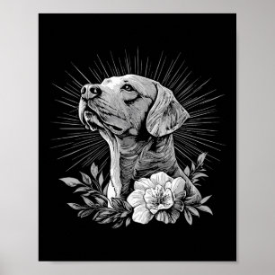 Póster Amante del estilo de tatuaje Labrador Retriever Pe