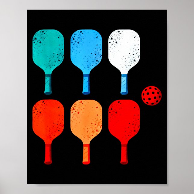 Póster amante del pickleball deporte de pala  (Frente)