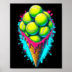 Póster Amante del Softbol Helado Goteando Softbol