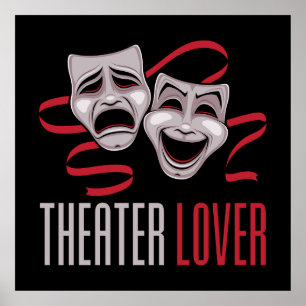 Póster Amante del Teatro de Comedia y Tragedia