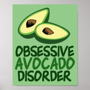Póster Amante Divertido Del Aguacate