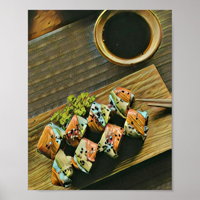 Póster Amante japonés del sushi (Frente)