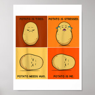 Póster Amante Vegano Keto de Papa Espata Raíz Verdura Tat