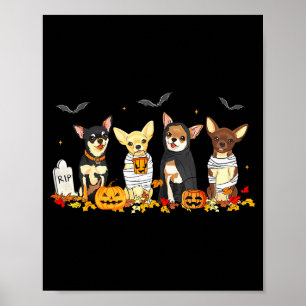 Póster Amantes de Chihuahua de Halloween Fantasma Soky Ha