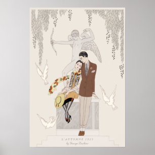 Póster Amantes de George Barbier en otoño de 1925 CC1225