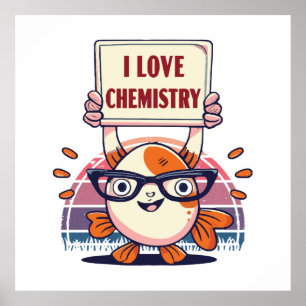 Póster Amantes de Guppies y Química