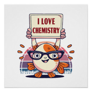 Póster Amantes de Guppies y Química