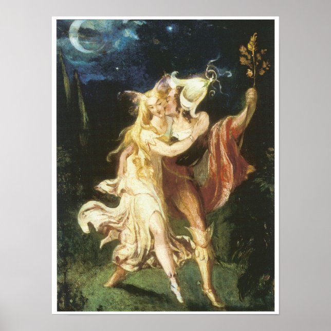 Póster Amantes de hadas, c. 1840 (Frente)