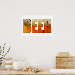 Póster Amantes de la cerveza
