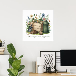 Póster Amantes de la jardinería, personalizable