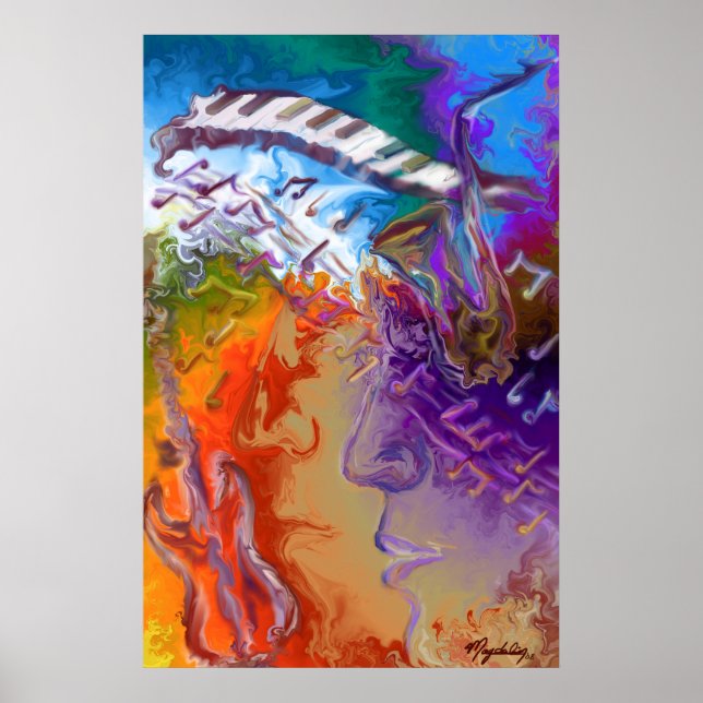 Póster Amantes de la música (Frente)