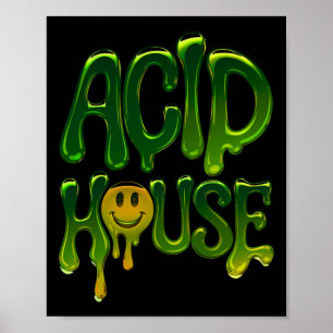 Póster Amantes de la música electrónica Slime Acid House 