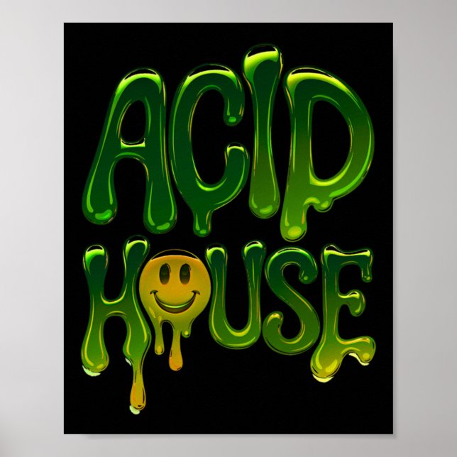 Póster Amantes de la música electrónica Slime Acid House  (Frente)