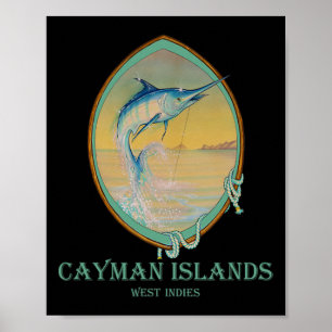 Póster Amantes de la pesca en las Islas Caimán