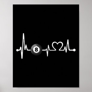 Póster Amantes de los billares divertidos Gift Love Billi