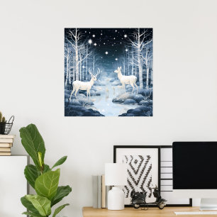 Póster Amantes de los ciervos de invierno de Guay
