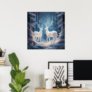 Póster Amantes de los ciervos de invierno de Guay