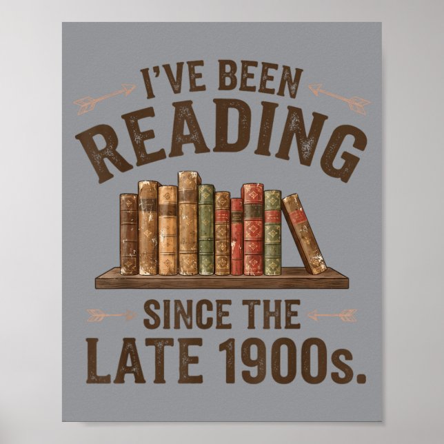 Póster Amantes de los libros que leen desde finales de 19 (Frente)