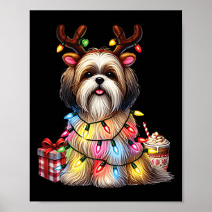 Póster Amantes de los renos Shih Tzu Perros de mascota