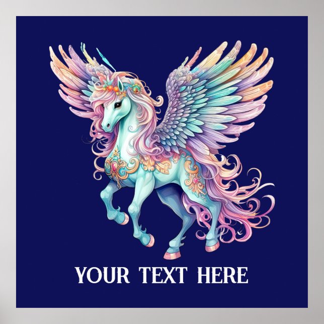 Póster Amantes de unicornio cutáneo añaden texto (Frente)