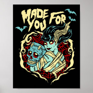 Póster Amantes de Zombies Hechos Para Ti Frankenstein San