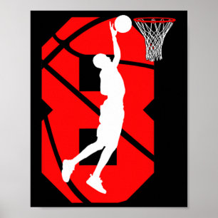 Póster Amantes del básquetbol de niños de 8 años