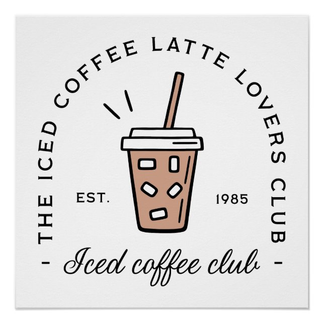 Póster Amantes del café con leche estéticos del club (Anverso)