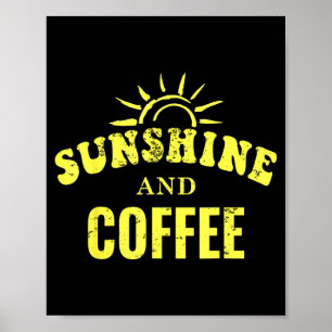 Póster Amantes del café _ sol y café estilo retro