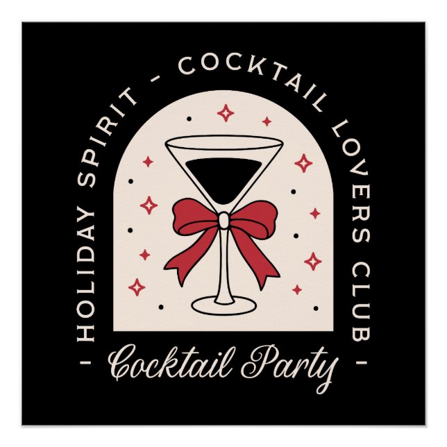 Póster Amantes del cóctel fiesta divertido espíritu de va (Anverso)