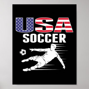 Póster Amantes del Fútbol Americano Jersey Bandera Usa So