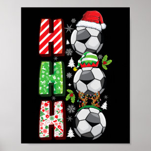 Póster Amantes del Fútbol Navideño Chicos Adolescentes Di