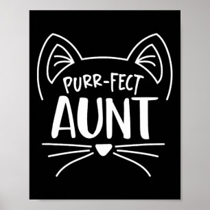 Póster Amantes del gato de la tía pura perfecta