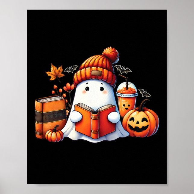 Póster Amantes del libro de lectura de ghost lindo Hallow (Frente)