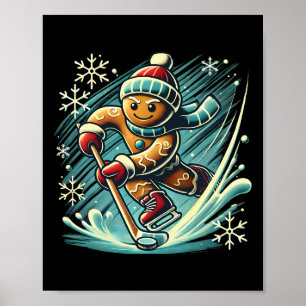 Póster Amantes del pan de jengibre jugando hockey sobre h