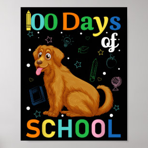 Póster Amantes del perro de la recuperación de oro del es