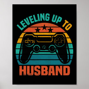 Póster Amantes del videojuego Tee For Groom