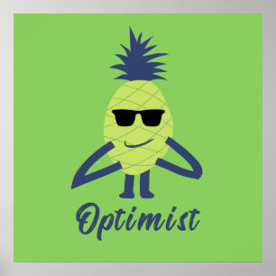 Póster amantes divertidos de la piña