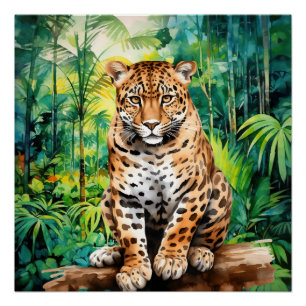 Póster Amantes geniales de leopardos de la jungla