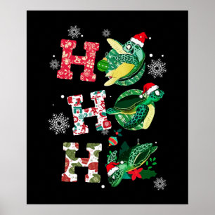 Póster Amantes graciosos de los Navidades de tortugas
