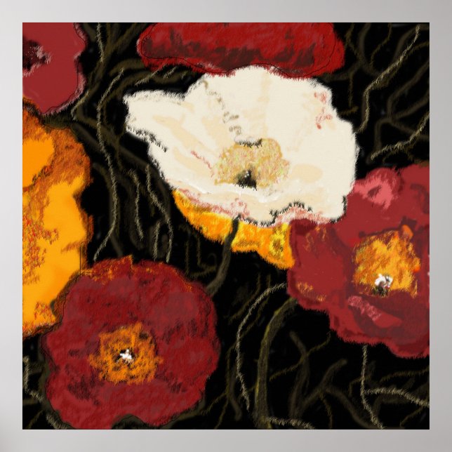 Póster amapola grande (Frente)