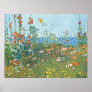 Póster Amapolas de Hassam las ", isla de los bajíos" sin