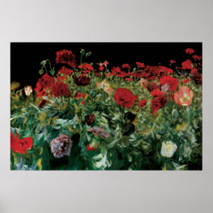 Póster Amapolas de John Singer Sargent, Flores Vintage