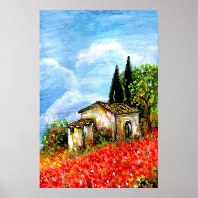 PÓSTER AMAPOLAS EN TOSCANA (Frente)