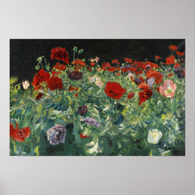 Póster Amapolas | John Singer Sargent (Frente)