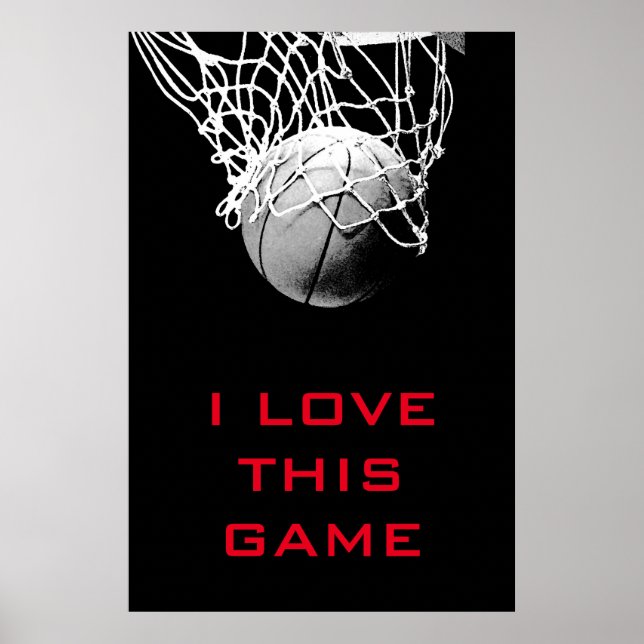 Póster Amar a este Poster de Baloncesto de Objetivos de J (Frente)