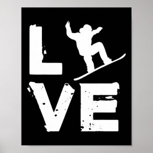 Póster Amar a los jóvenes Snowboard Estilo libre Snowboar