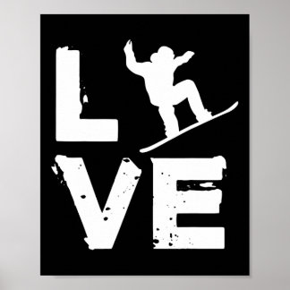 Póster Amar a los jóvenes Snowboard Estilo libre Snowboar