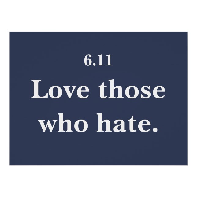 Póster Amar a los que odian (Anverso)