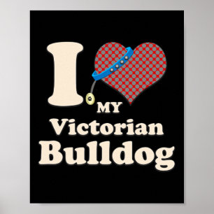 Póster Amar a mi dueño de perro de corazón de Bulldog vic